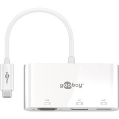 Goobay USB-C Multiport Adapter - VGA, DP & HDMI - Ultimate Connectivity Solution for Your Devices!